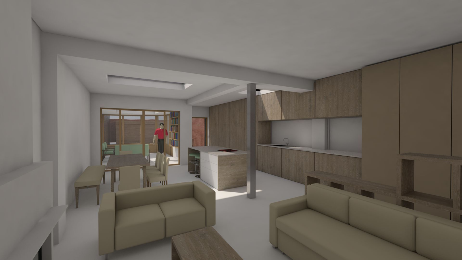 3d model renovatie van een rijwoning 2